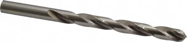 Cleveland - Letter R 135° High Speed Steel Jobber Drill - Bright Finish, Right Hand Cut, Spiral Flute, Straight Shank, 4-3/4" OAL, Split Point - Americas Industrial Supply