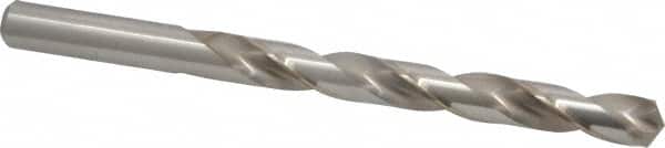Cleveland - Letter V 135° High Speed Steel Jobber Drill - Bright Finish, Right Hand Cut, Spiral Flute, Straight Shank, 5" OAL, Split Point - Americas Industrial Supply