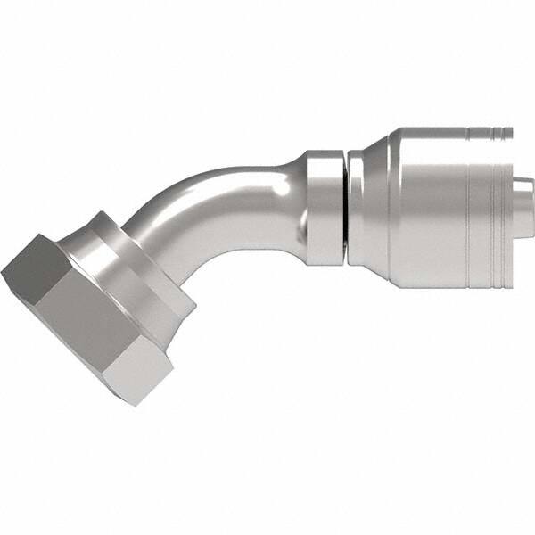 Eaton - Hydraulic Hose Fittings & Couplings Type: Female ORS Swivel, 45 Degree Elbow Hose Diameter: 1 (Inch) - Americas Industrial Supply