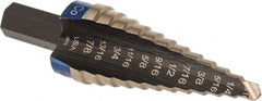 Irwin - 12 Hole Sizes, 3/16 to 7/8" Hole Diam Cobalt Speedpoint Step Drill Bit - Americas Industrial Supply
