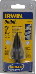 Irwin - 2 Hole Sizes, 7/8 to 1-1/8" Hole Diam Cobalt Step Drill Bit - Americas Industrial Supply
