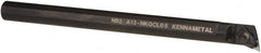 Kennametal - NP.., 17.5° Lead Angle A-NKQC Internal Left Hand Indexable Profiling Toolholder - 3/4" Shank Width, 10" Long, Steel, Through Coolant - Americas Industrial Supply