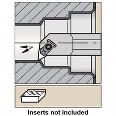 Kennametal - KC.., 5° Lead Angle A-NKLC Internal Left Hand Indexable Profiling Toolholder - 20mm Shank Width, 180mm Long, Steel, Through Coolant - Americas Industrial Supply