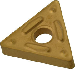 Interstate - TNMG322 MM Grade TCN55 Carbide Turning Insert - TiCN/Al2O3/TiN Finish, 60° Triangle, 3/8" Inscr Circle, 1/8" Thick, 1/32" Corner Radius - Americas Industrial Supply