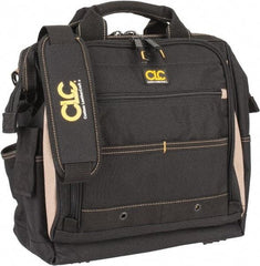 CLC - 33 Pocket Tan & Black Polyester Tool Bag - 13" Wide x 7" Deep x 13" High - Americas Industrial Supply