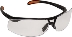 Uvex - Clear Lenses, Framed Safety Glasses - Anti-Fog, Scratch Resistant, Metallic Black Polycarbonate Frame, Size Universal, Wrap Around - Americas Industrial Supply