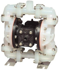 SandPIPER - 1/2" NPT, Metallic, Air Operated Diaphragm Pump - Santoprene Diaphragm, Stainless Steel Housing - Americas Industrial Supply