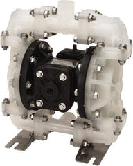 SandPIPER - 1/2" NPT, Nonmetallic, Air Operated Diaphragm Pump - Buna-N Diaphragm, Polypropylene Housing - Americas Industrial Supply