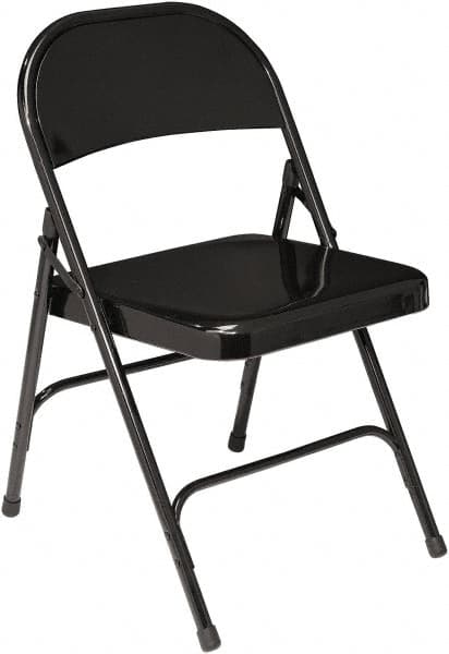 NPS - 18-1/4" Wide x 18-1/2" Deep x 29-1/4" High, Steel Standard Folding Chair - Black - Americas Industrial Supply