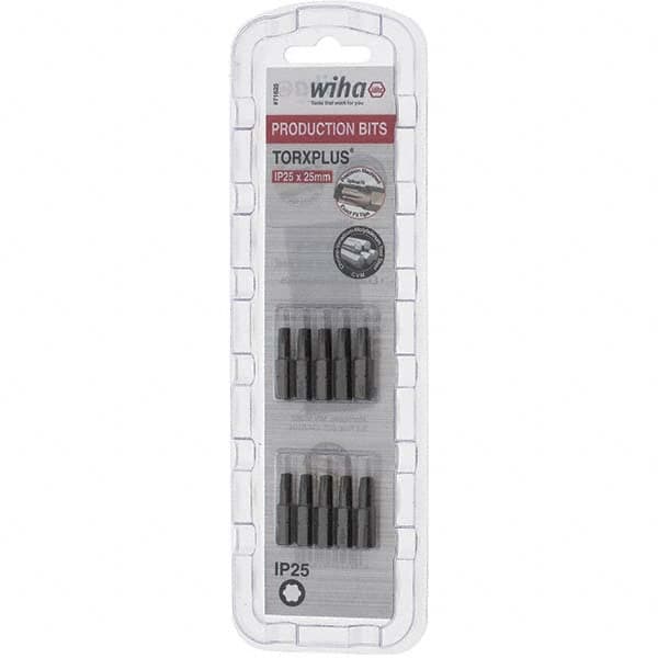 Wiha - 1/4" Drive IP25 Torx Plus Screwdriver Bit - 1" OAL, Insert Bit - Americas Industrial Supply