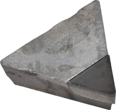 Made in USA - TPG221 Polycrystalline Diamond (PCD) Turning Insert - Uncoated, 60° Triangle, 1/4" Inscr Circle, 1/8" Thick, 1/64" Corner Radius - Americas Industrial Supply