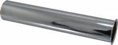 Federal Process - 1-1/2 Inside Diameter, 8 Inch Long, Single Flange, Sink Tailpiece - Chrome Coated, Brass, 22 Gauge - Americas Industrial Supply