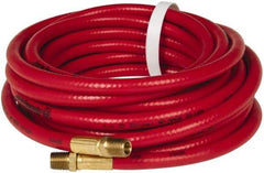 PRO-SOURCE - 3/8" ID x 19/32" OD 50' Long Multipurpose Air Hose - MNPT x MNPT Ends, 300 Working psi, 23 to 150°F, 1/4" Fitting, Red - Americas Industrial Supply