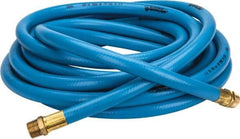 PRO-SOURCE - 1/2" ID x 3/4" OD 25' Long Multipurpose Air Hose - MNPT x MNPT Ends, 300 Working psi, 23 to 150°F, 1/2" Fitting, Blue - Americas Industrial Supply