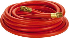 PRO-SOURCE - 1/2" ID x 3/4" OD 25' Long Multipurpose Air Hose - MNPT x MNPT Ends, 300 Working psi, 23 to 150°F, 1/2" Fitting, Orange - Americas Industrial Supply