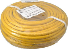 PRO-SOURCE - 1/4" ID x 15/32" OD 100' Long Multipurpose Air Hose - MNPT x MNPT Ends, 300 Working psi, 23 to 150°F, 1/4" Fitting, Yellow - Americas Industrial Supply