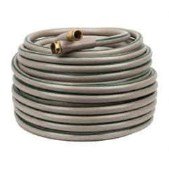 Made in USA - 150' Long Reel Hose - 5/8" Diam, 3/4" GHT, Rubber/Vinyl, 212 psi, All Season, Beige - Americas Industrial Supply