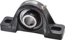 Browning - 3/4" ID, 5" OAL x 2-17/32" OAH Pillow Block - 1,444 Lb Static Cap, 2,611 Lb Dyn Cap, 3-25/32" Btw Mnt Hole Ctrs, 1-5/16" Base-to-Ctr Ht, Cast Iron - Americas Industrial Supply