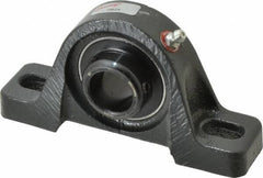 Browning - 15/16" ID, 5-1/2" OAL x 2-13/16" OAH Pillow Block - 1,651 Lb Static Cap, 2,801 Lb Dyn Cap, 4-1/8" Btw Mnt Hole Ctrs, 1-7/16" Base-to-Ctr Ht, Cast Iron - Americas Industrial Supply