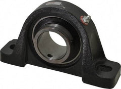 Browning - 1-15/16" ID, 8" OAL x 4-9/16" OAH Pillow Block - 5,216 Lb Static Cap, 7,889 Lb Dyn Cap, 6-15/16" Btw Mnt Hole Ctrs, 2-1/2" Base-to-Ctr Ht, Cast Iron - Americas Industrial Supply