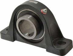 Browning - 2" ID, 8-13/16" OAL x 4-29/32" OAH Pillow Block - 6,601 Lb Static Cap, 9,752 Lb Dyn Cap, 6-15/16" Btw Mnt Hole Ctrs, 2-7/16" Base-to-Ctr Ht, Cast Iron - Americas Industrial Supply