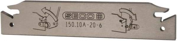 Seco - 0.843" Blade Height, 0.222" Blade Width, 4.72" OAL, Neutral Cut, Double End Indexable Cut-Off Blade - 150.10A Blade, 150.10 Series - Americas Industrial Supply
