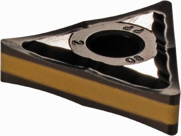 Iscar - TNMG432 PP Grade IC8250 Carbide Turning Insert - TiCN/Al2O3/TiN Finish, 60° Triangle, 1/2" Inscr Circle, 3/16" Thick, 1/32" Corner Radius - Americas Industrial Supply