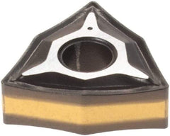 Iscar - WNMG3-1 NF Grade IC8350 Carbide Turning Insert - TiCN/Al2O3/TiN Finish, 80° Trigon, 3/8" Inscr Circle, 5/32" Thick, 1/64" Corner Radius - Americas Industrial Supply