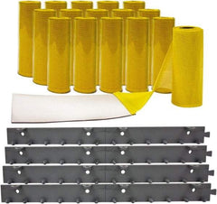Aleco - 8' Door Width x 8' Door Height Vinyl Smooth Mesh Insect Barrier - Yellow Top & Clear Bottom - Americas Industrial Supply