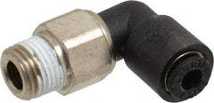 Legris - 4mm Outside Diam, 1/8 BSPT, Nylon Push-to-Connect Tube Male Swivel Elbow - 290 Max psi, Tube to Male BSPT Connection, Buna Nitrile O-Ring - Americas Industrial Supply