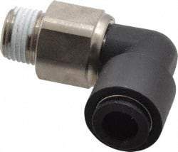 Legris - 1/4" Outside Diam, 1/8 NPT, Nylon Push-to-Connect Tube Male Swivel Elbow - 290 Max psi, Tube to Male NPT Connection, Buna Nitrile O-Ring - Americas Industrial Supply