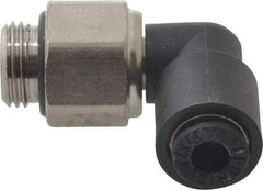Legris - 4mm Outside Diam, 1/8 BSPP, Nylon Push-to-Connect Tube Male Swivel Elbow - 290 Max psi, Tube to Male BSPP Connection, Buna Nitrile O-Ring - Americas Industrial Supply