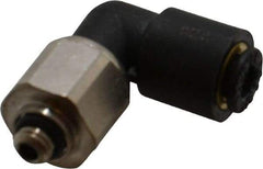 Legris - 4mm Outside Diam, M5x0.8 Metric, Nylon Push-to-Connect Tube Male Swivel Elbow - 290 Max psi, Tube to Metric Thread Connection, Buna-N O-Ring - Americas Industrial Supply