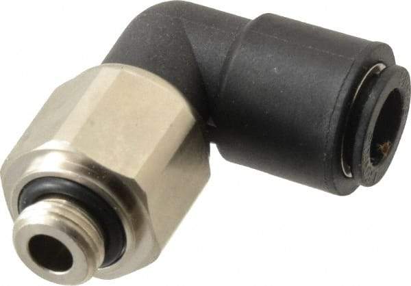 Legris - 8mm Outside Diam, 1/8 BSPP, Nylon Push-to-Connect Tube Male Swivel Elbow - 290 Max psi, Tube to Male BSPP Connection, Buna Nitrile O-Ring - Americas Industrial Supply