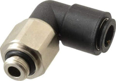 Legris - 8mm Outside Diam, 1/8 BSPP, Nylon Push-to-Connect Tube Male Swivel Elbow - 290 Max psi, Tube to Male BSPP Connection, Buna Nitrile O-Ring - Americas Industrial Supply