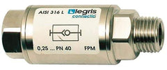 Legris - 3/8" Stainless Steel Check Valve - Unidirectional, Female BSPP x Male BSPP, 580 WOG - Americas Industrial Supply
