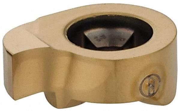 Iscar - 110302GIQR Grade IC528, 3mm Cutting Width Carbide Grooving Insert - 1.2mm Max Depth of Cut, Right Hand, 0.2mm Corner Radius, TiCN/TiN Finish - Americas Industrial Supply