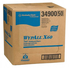 WypAll - X60 Dry Shop Towel/Industrial Wipes - 16-3/4" x 12-1/2" Sheet Size, White - Americas Industrial Supply