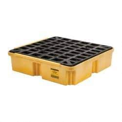 Eagle - 15 Gal Sump, 2,000 Lb Capacity, 1 Drum, Polyethylene Platform - 26" Long x 26" Wide x 6-1/2" High - Americas Industrial Supply