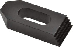 Jergens - 1/2" Stud, Low Carbon Steel, Plain Strap Clamp - 1/2" Travel, 2-1/2" OAL x 1-1/8" Wide x 1/2" High, Black Oxide Finish, Tapered Nose - Americas Industrial Supply