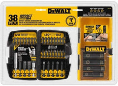 DeWALT - 38 Piece, Impact Ready Accessory Set - 1/4" Hex Shank, 3/8" Sockets Drive - Americas Industrial Supply