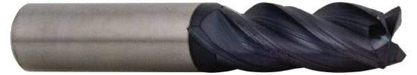 Accupro - 5/8", 4 Flute, Single End, Solid Carbide, Corner Chamfer End Mill - 3-1/2" OAL, Right Hand Flute, 1-5/8" LOC, Right Hand Cut - Americas Industrial Supply