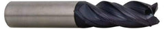 Accupro - 5/8", 4 Flute, Single End, Solid Carbide, Corner Chamfer End Mill - 3-1/2" OAL, Right Hand Flute, 1-5/8" LOC, Right Hand Cut - Americas Industrial Supply