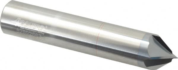 Accupro - 3/4" Diam 4 Flute Single End Solid Carbide Chamfer Mill - Americas Industrial Supply