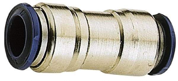 Alpha Technologies - 3/8" Outside Diam, Nickel Plated Brass Push-to-Connect Union - 250 Max psi, Tube to Tube Connection, Buna O-Ring - Americas Industrial Supply