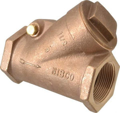 NIBCO - 1-1/2" Bronze Check Valve - Y-Pattern, FNPT x FNPT, 400 WOG - Americas Industrial Supply