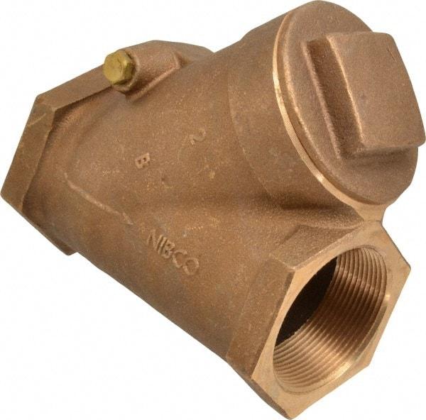 NIBCO - 2" Bronze Check Valve - Y-Pattern, FNPT x FNPT, 400 WOG - Americas Industrial Supply