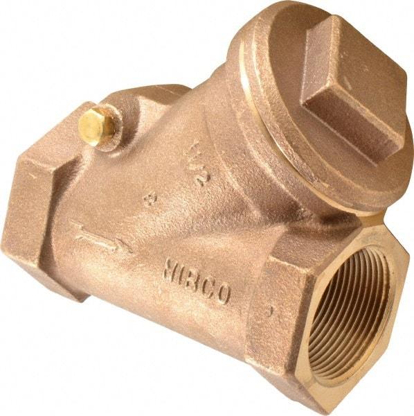 NIBCO - 1-1/2" Bronze Check Valve - Y-Pattern, FNPT x FNPT, 600 WOG - Americas Industrial Supply