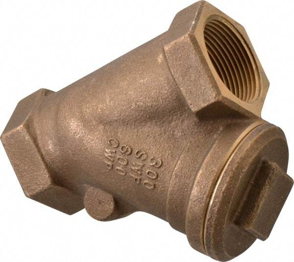 NIBCO - 1-1/4" Bronze Check Valve - Y-Pattern, FNPT x FNPT, 600 WOG - Americas Industrial Supply