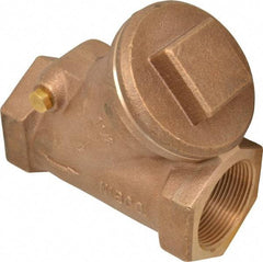 NIBCO - 1-1/2" Bronze Check Valve - Y-Pattern, FNPT x FNPT, 600 WOG - Americas Industrial Supply
